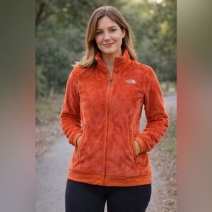 The North Face Women’s Fleece Orange Winter Jacket Size Medium